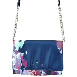 Kate Spade Cedar Street Hazy Cami Small‎ Navy and Pink Floral Crossbody Bag